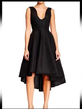 ISSUE NEW YORK Honeycomb Mesh A-Line DRESS Size M $478 BLACK NORDSTROM
